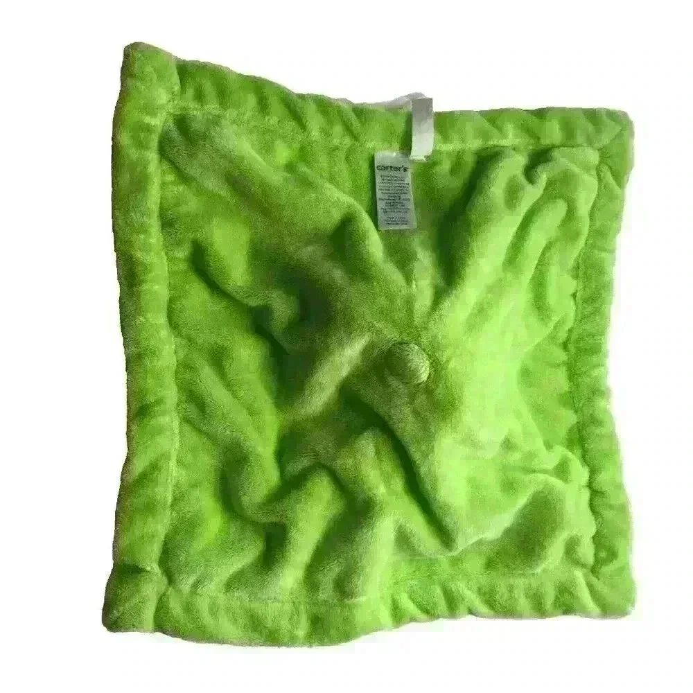 Carter's Owl security blanket lovey 2016 green 13 x 13